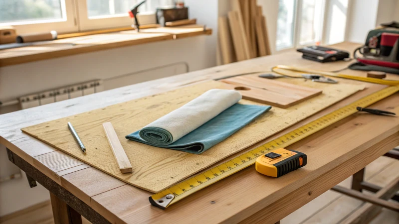Bright and organized workspace for surface preparation