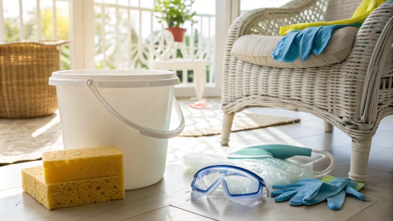 Bleaching materials for wicker furniture restoration