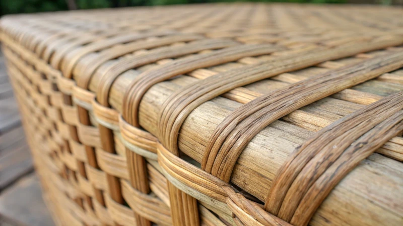 Close-up of rattan skin texture